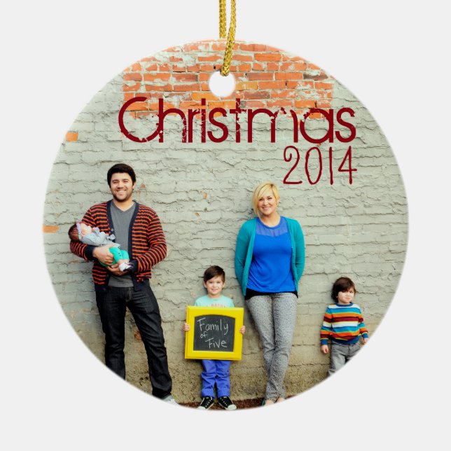 Foto Industrial Ornamento De Navidad Con Fecha (Frente)