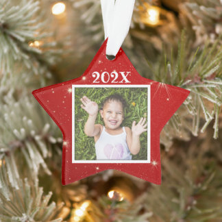Foto infantil Twinkling Stars Ornamento de Navidad