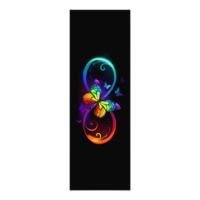 Foto Infinidad vibrante con mariposa arco iris sobre ne (Frente)