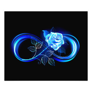 Foto Infinito brillante con rosa azul