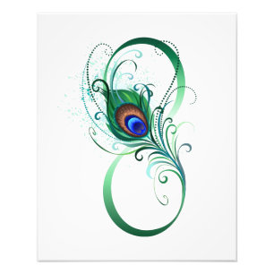Foto Infinity Symbol with Peacock Feather