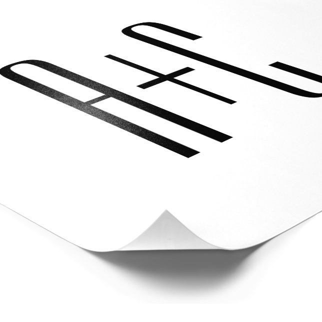 Foto Iniciales elegantes de parejas modernas | Blanco y (Esquina)