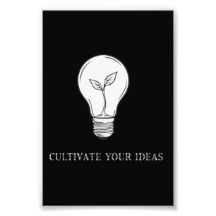 Foto Inspiracional Cultiva Tus Ideas Bombilla Planta