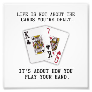 Foto Inspirational Saying Playing Cards Poker Quote