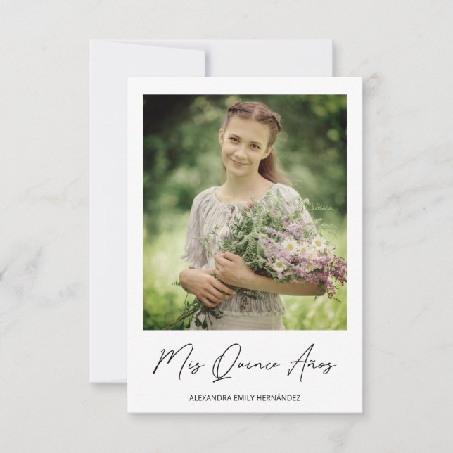 Foto Instantánea Quinceañera moderna en español (Anverso)