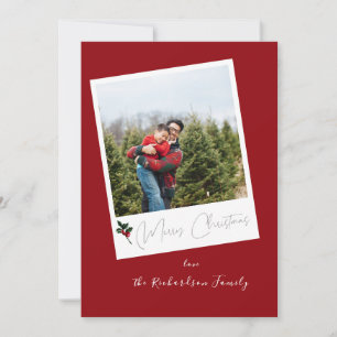 Foto instantánea roja Feliz Navidad