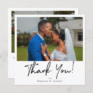 Foto instantánea y tipografía - Tarjeta de agradec