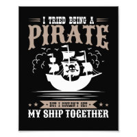 Intenté ser un barco gracioso del pirata