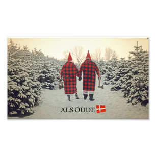 Foto ¡Invierno divertido Als Odde/Dinamarca Impresión f