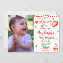 Foto Invitación a cumpleaños de Strawberry Berry
