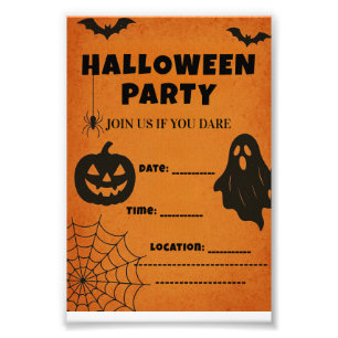 Foto Invitación a la fiesta de Halloween de época   Ico