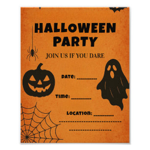 Foto Invitación a la fiesta de Halloween de época   Ico