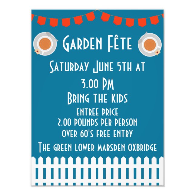 Foto Invitación a la fiesta de jardín (Frente)