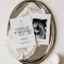Foto Invitación de Boda con Caligrafía Elegante pa