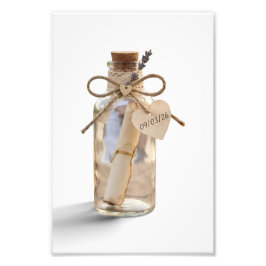 Foto Invitación de boda Mensaje en una botella (Digital