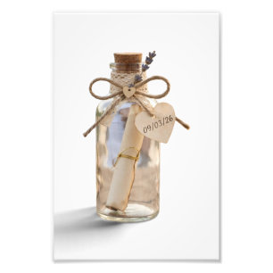 Foto Invitación de boda Mensaje en una botella (Digital