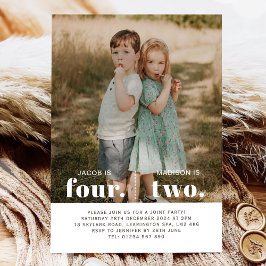 Foto Invitación de cumpleaños 2 y 4