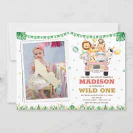 Foto Invitación de cumpleaños de Safari Wild One c