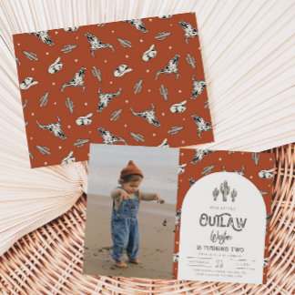 Foto Invitación de cumpleaños occidental salvaje |