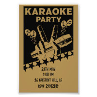 Invitación de Fiesta de Karaoke