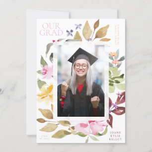 Foto: Invitación de graduados de la escuela de flo
