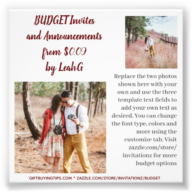 Foto INVITACIÓN de invitación a presupuesto Guardar fot (Frente)