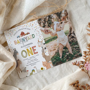 Foto Invitación de primer cumpleaños de Barnyard F