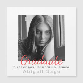 Foto: Invitación magnética moderna de graduación