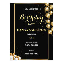 Invitación personalizada de fiesta de cumpleaños
