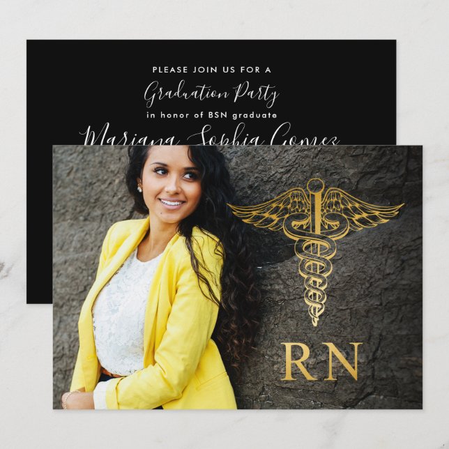 Foto Invitación RN BSN Graduación (Anverso / Reverso)