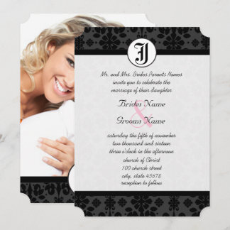 Foto invitaciones a la boda de Damask en negro