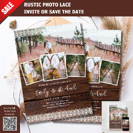 FOTO INVITACIONES DE BODA RÚSTICA LACE BOHO BARN