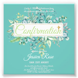Foto Invitaciones de confirmación Budge Eucalyptus Gree