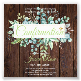 Foto Invitaciones de confirmación Budge Eucalyptus Gree