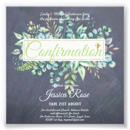 Foto Invitaciones de confirmación Budge Eucalyptus Gree