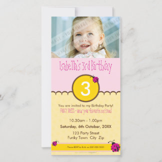 FOTO INVITACIONES DE CUMPLEAÑOS :: ladybird 1P