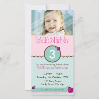 FOTO INVITACIONES DE CUMPLEAÑOS :: ladybird 2P