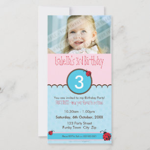 FOTO INVITACIONES DE CUMPLEAÑOS :: ladybird 3P