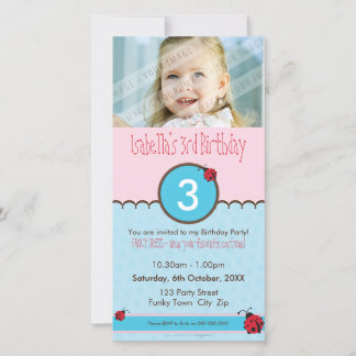 FOTO INVITACIONES DE CUMPLEAÑOS :: ladybird 3P