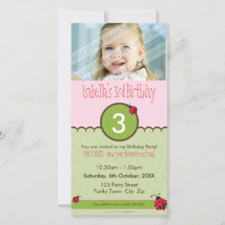 FOTO INVITACIONES DE CUMPLEAÑOS :: ladybird 4P