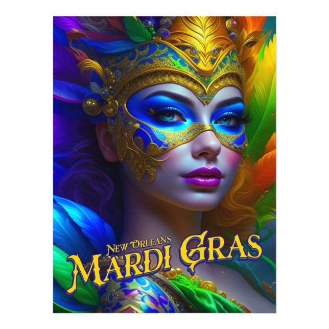 Foto Invitaciones de los Posters de Mardi Gras (Frente)