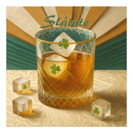 Foto Irish Whiskey Tumbler Shamrock Ice "Sláinte!"