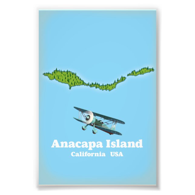 Foto Isla Anacapa California EE. UU. mapa (Frente)