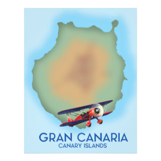 Foto Isla Canaria de Gran Canaria, arte de afiches de v