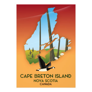 Foto Isla de Cape Breton Nueva Escocia Canadá mapa