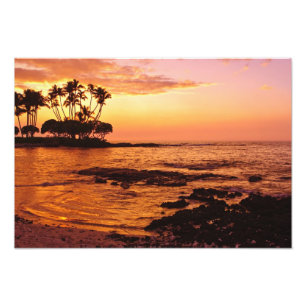 Foto Isla Grande, Hawái. Atardecer, Isla Grande Hawái.