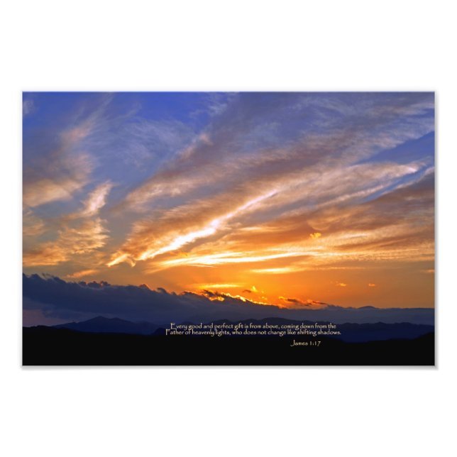 Foto James 1:17 Todo regalo bueno y perfecto (Frente)