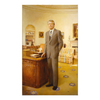 Foto James Earl Carter pintó retrato del presidente de
