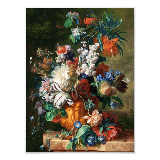 Foto Jan Van Huysum - Bouquet De Flores En Un Urn (Frente)