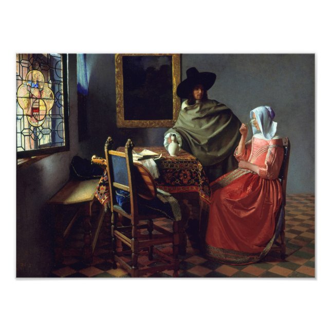 Foto Jan Vermeer - El vaso del vino (Frente)
